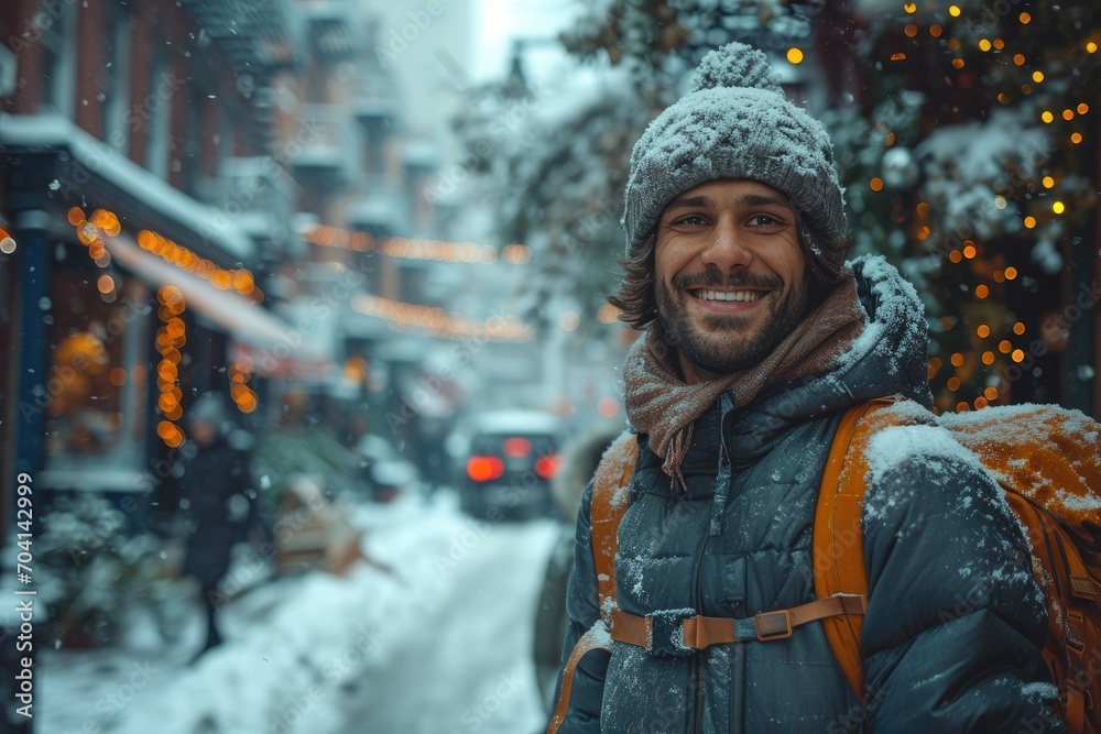 Portrait of a man in winter Portrait of a man in winter