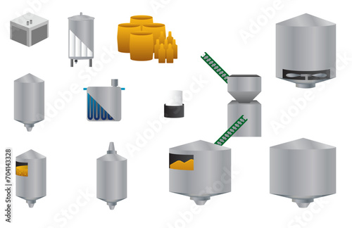 set of brewery components