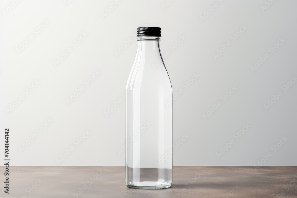 A blank white drink bottle A blank white drink bottle