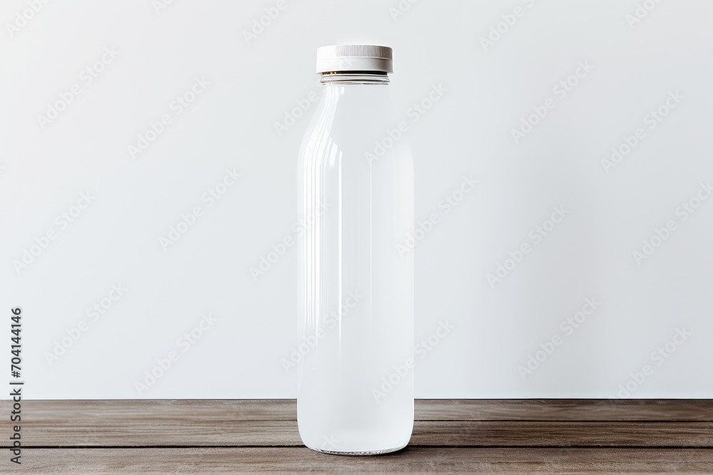 A blank white drink bottle A blank white drink bottle