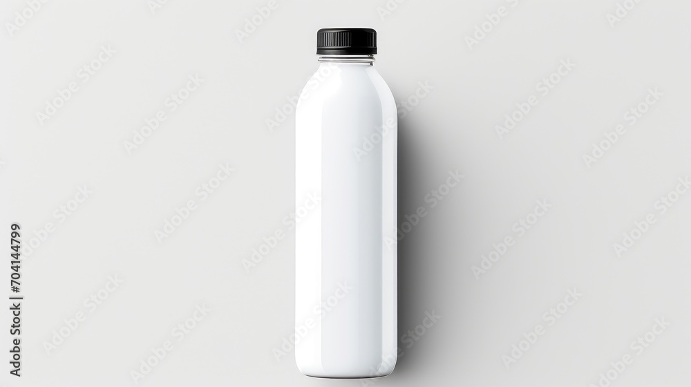 A blank white drink bottle A blank white drink bottle