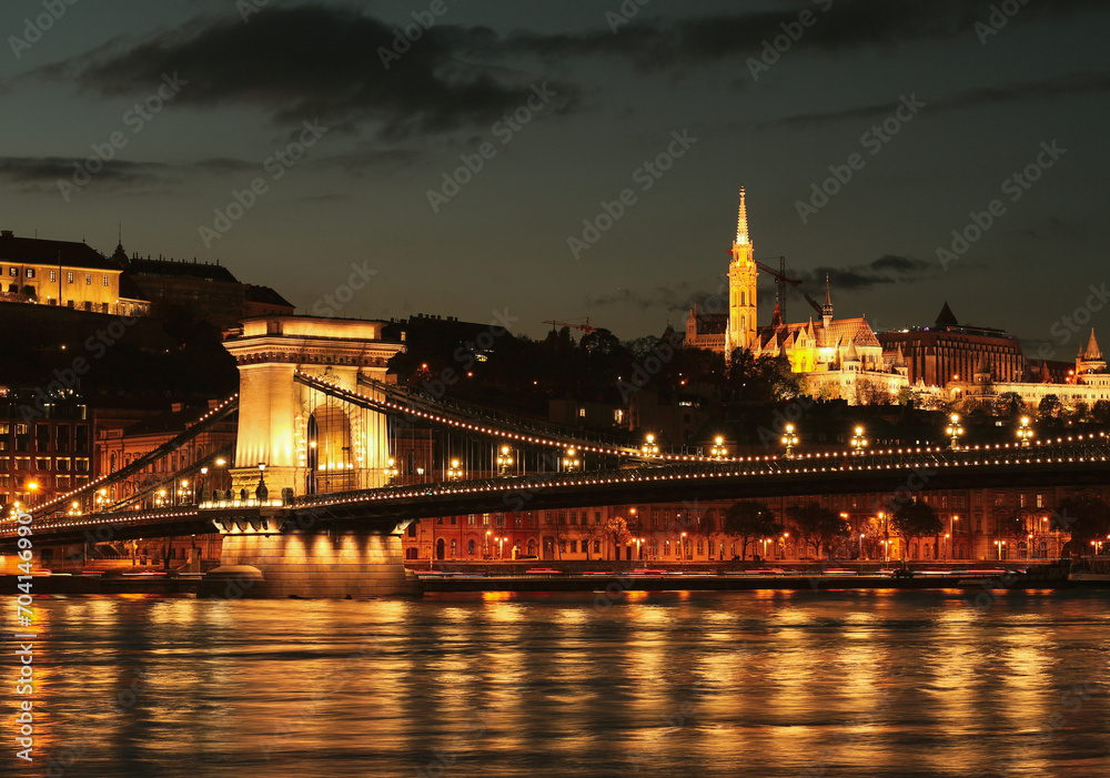 Obraz premium City chain bridge, Budapest!