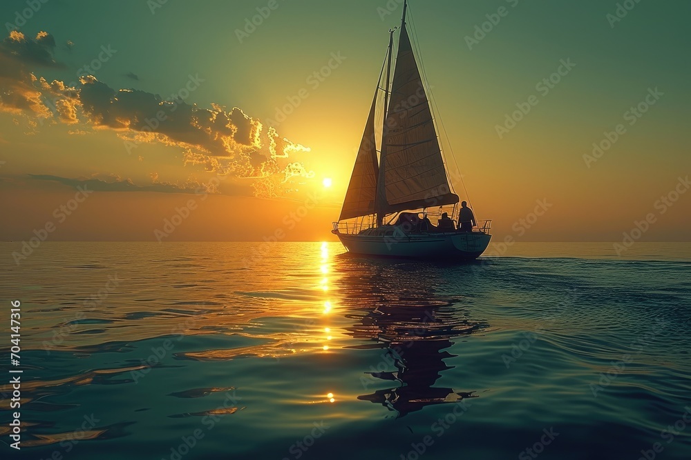 Sailboat on the sea

