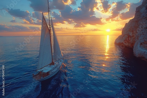 Sailboat on the sea   © Pinklife