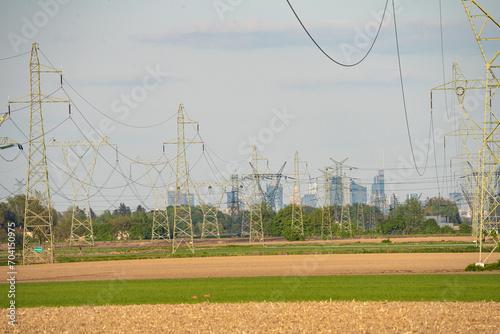 High-voltage pylons, electricity sent to the Capital, electricity to Warsaw, electricity, Słupy wysokiego napięcia, prąd przesyłany do Stolicy, Prąd do Warszawy, elektryczność  photo