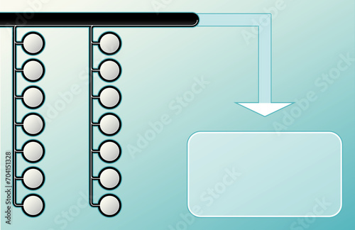 Infographic Bubbles and track to solution