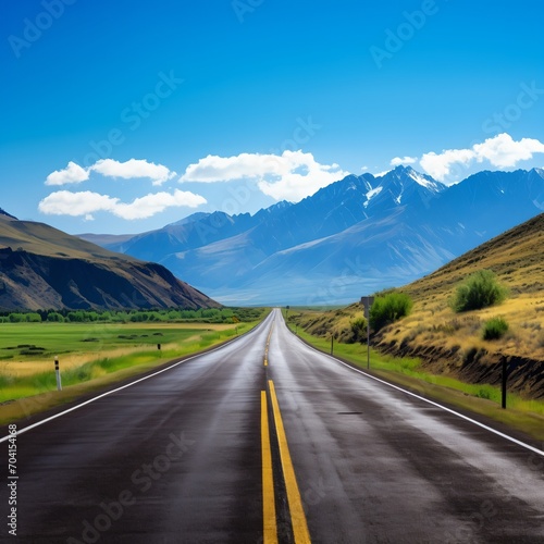 Road through mountains