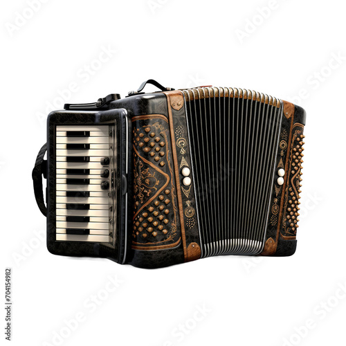 Accordion isolated on transparent background