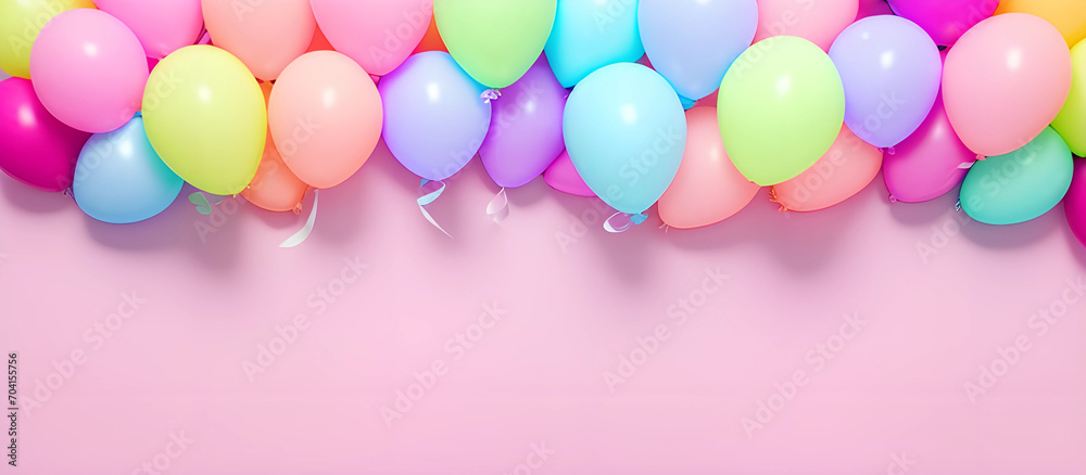 pastel colored balloons background