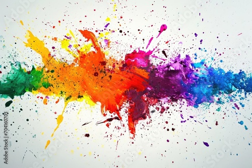 Colorful abstract paint splatter for artistic and vibrant posts