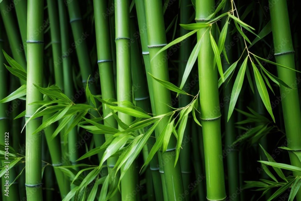 Lush green bamboo forest in daylight, bamboo forest background Lush green bamboo forest in daylight, bamboo forest background