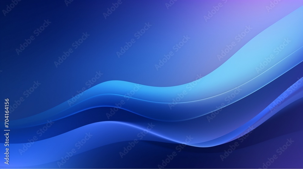 Blue abstract background with smooth gradient waves