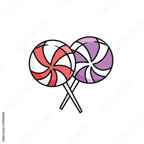 icon candy sweet  red purple