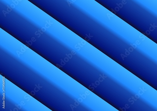青く立体的な斜めのグラデーションの背景素材 ストライプ 