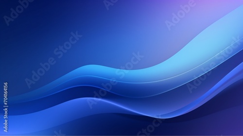 Blue abstract background with smooth gradient waves