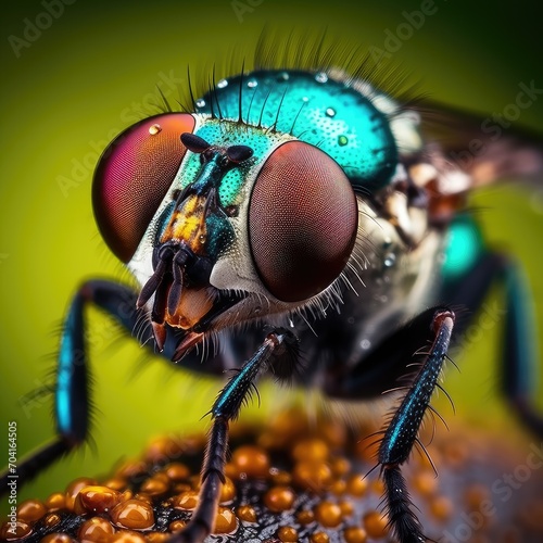 Close up flies insect macro © Nurdin