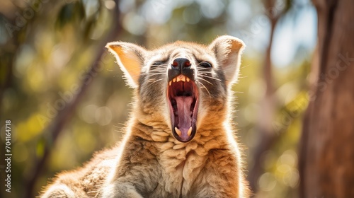A cute koala in sunny day