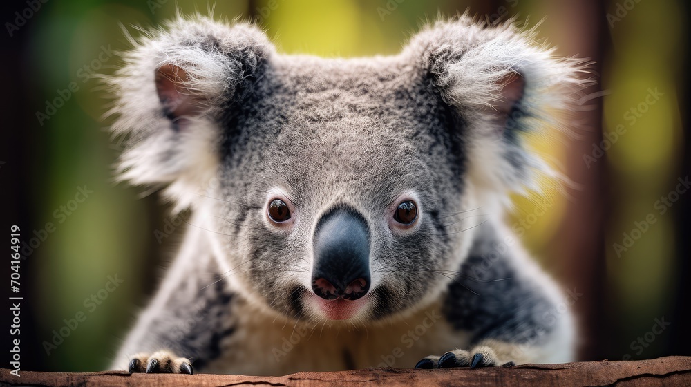 Naklejka premium A cute koala in sunny day