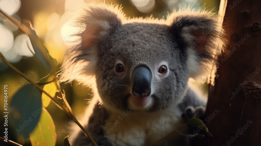 Fototapeta premium A cute koala in sunny day
