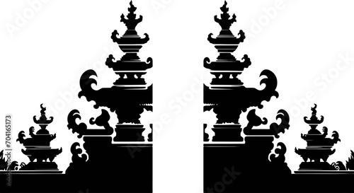 Pura bali silhouette