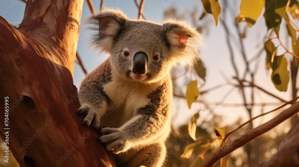 Fototapeta premium A cute koala in sunny day