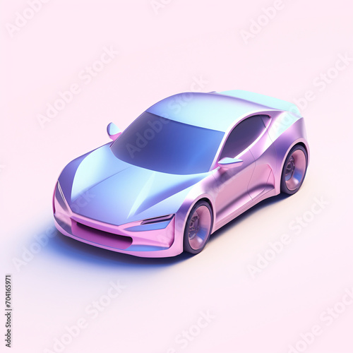 Car 3D rendering illustration  car travel transportation insurance concept illustration