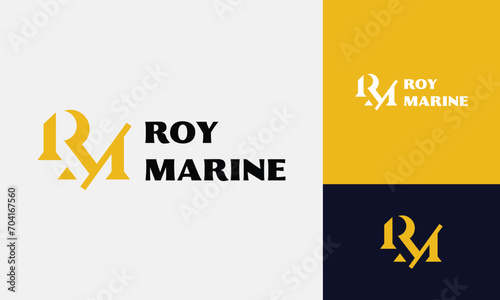 Vector initial letter rm  monogram classic vintage premium elegant logo icon