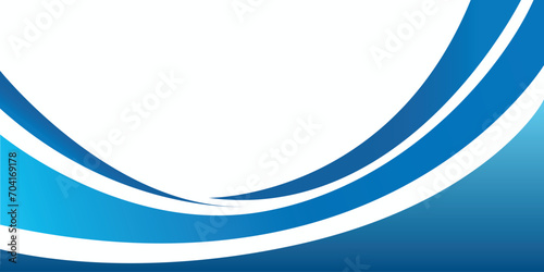 Abstract blue curves on a white background. Vector illustration