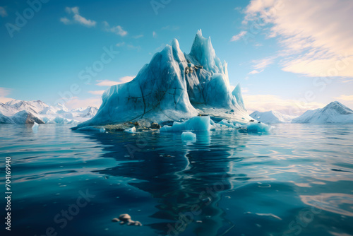 "Climate Change Awareness": Visual representation of climate change effects, such as melting glaciers or extreme weather, urging action and awareness for Earth Day.