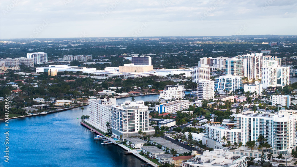 Arile view of Fort Lauderdale, Florida USA 