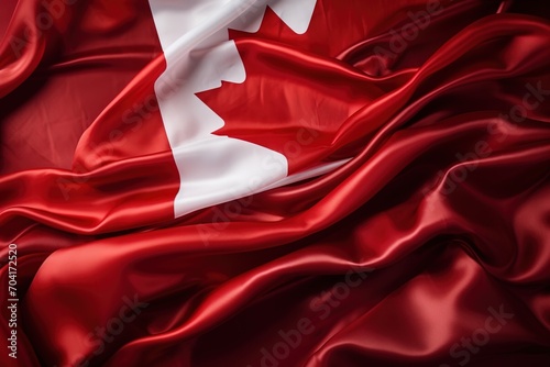 Flag of Canada with red background