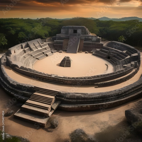 An ancient Mayan ballcourt where a ceremonial sport was once played2 photo
