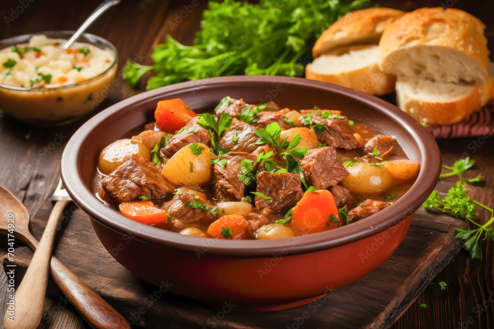 Irish Stew: A rich, thick stew made with lamb or beef, potatoes, onions, carrots, Saint Patricks day recipes