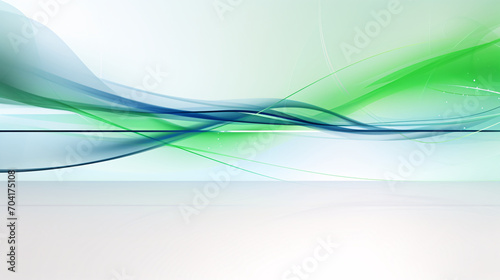 Abstract green curve background, gradient abstract PPT background