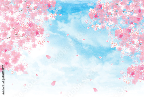 桜 春 花びら 背景