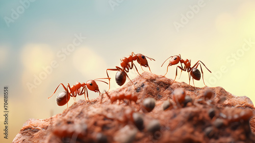 group of ants on natural background © Kpow27