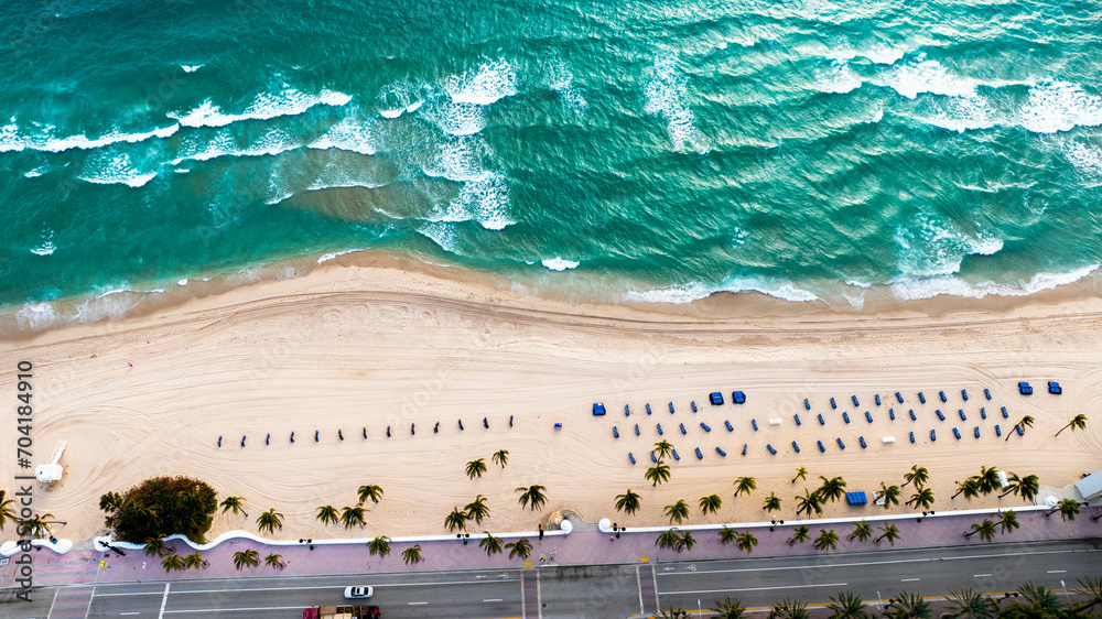 Area of view top down of Fort Lauderdale Beach Area of view top down of Fort Lauderdale Beach