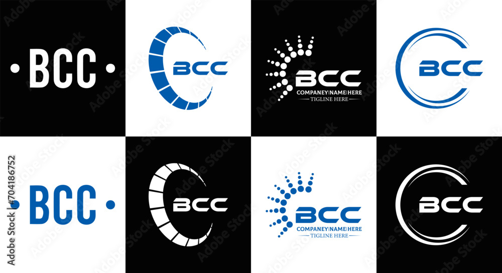 BCC logo. B C C design. White BCC letter. BCC, B C C letter logo design. Initial letter BCC letter logo set, linked circle uppercase monogram logo. B C C letter logo vector design.