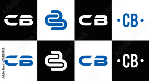 CB logo. C B design. White CB letter. CB, C B letter logo design. Initial letter CB letter logo set, linked circle uppercase monogram logo. C B letter logo vector design.