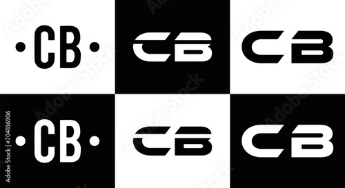 CB logo. C B design. White CB letter. CB, C B letter logo design. Initial letter CB letter logo set, linked circle uppercase monogram logo. C B letter logo vector design.