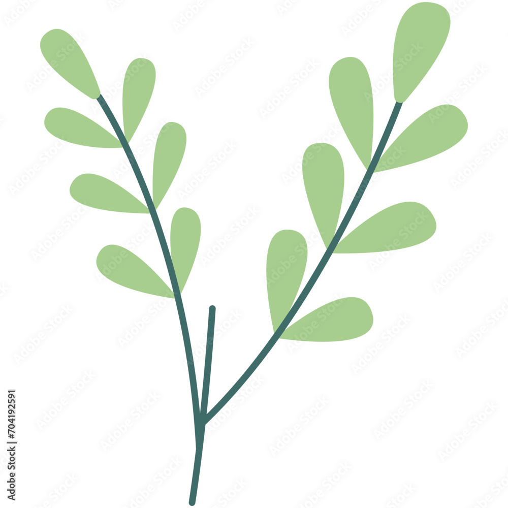 Obraz premium Floral vector illustration. Colorful flat vector illustration with floral theme.