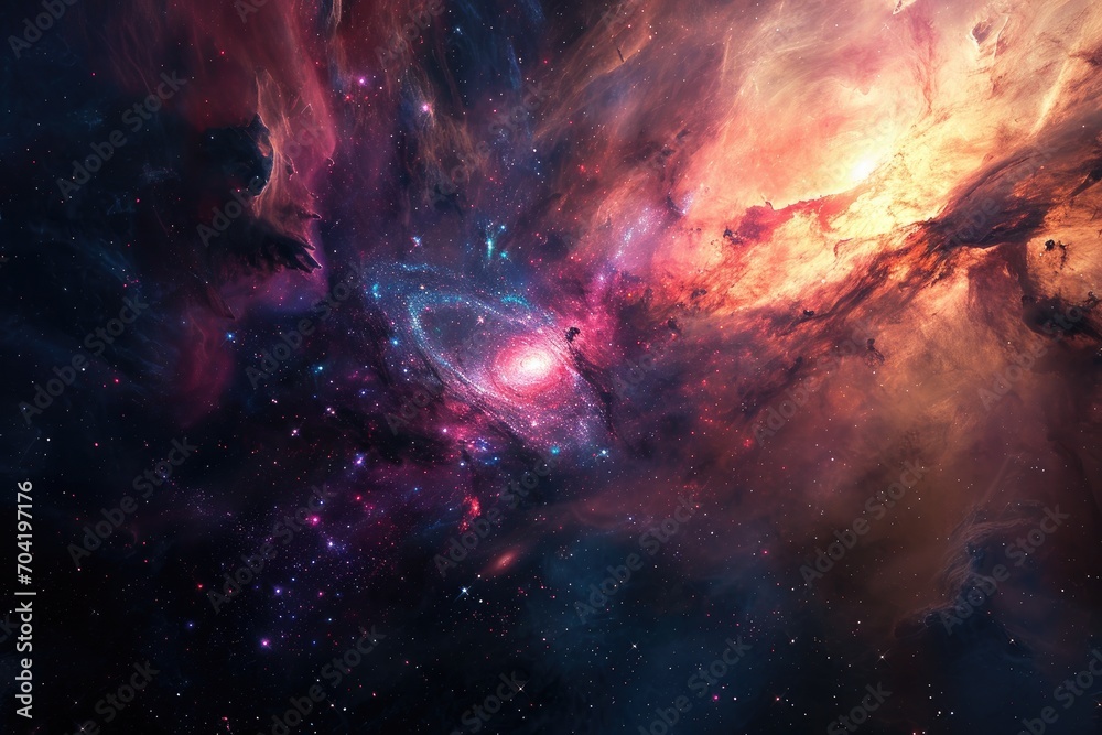 Obraz premium Radiant galaxy backdrop for your creative project