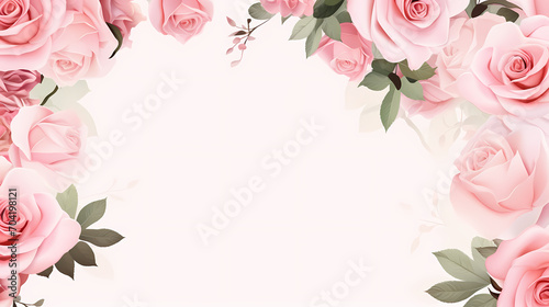 Floral frame with decorative flowers  decorative flower background pattern  floral border background