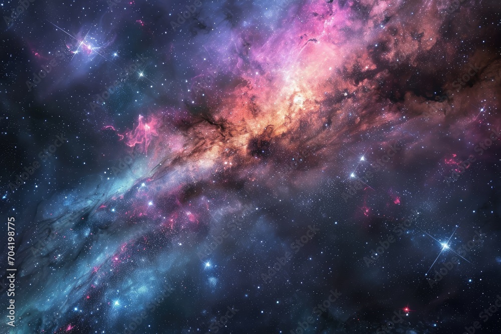 Obraz premium Radiant galaxy setting for your design inspiration