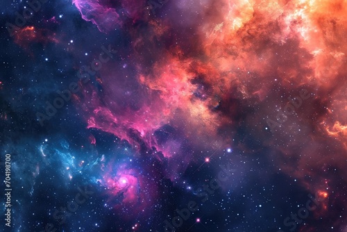 Captivating and colorful celestial canvas for your design