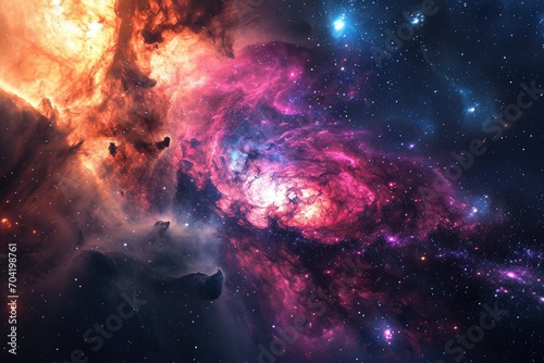 Mesmerizing and colorful celestial canvas for your design