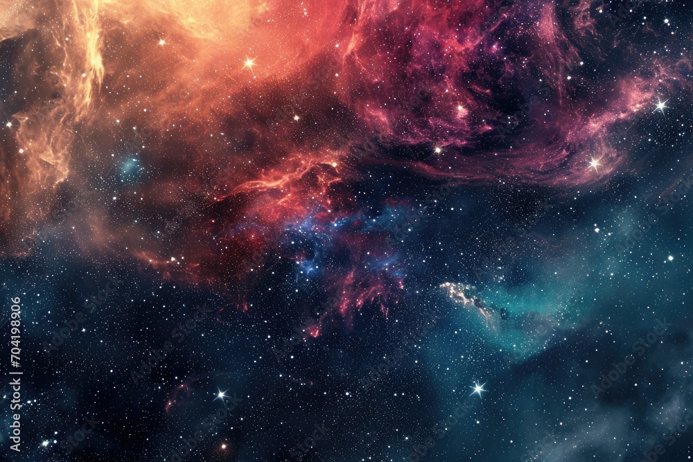 Obraz premium Fantastic and colorful galaxy setting for your design