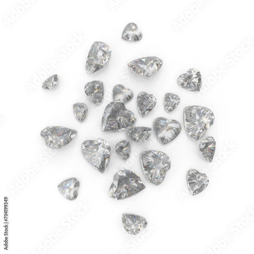 Realistic Diamonds 3D Model - High-Quality PNG for Luxury Jewelry Design