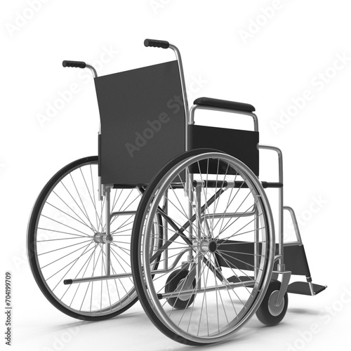 Realistic Wheelchair 3D Model - High-Quality PNG for Medical Equipment Design