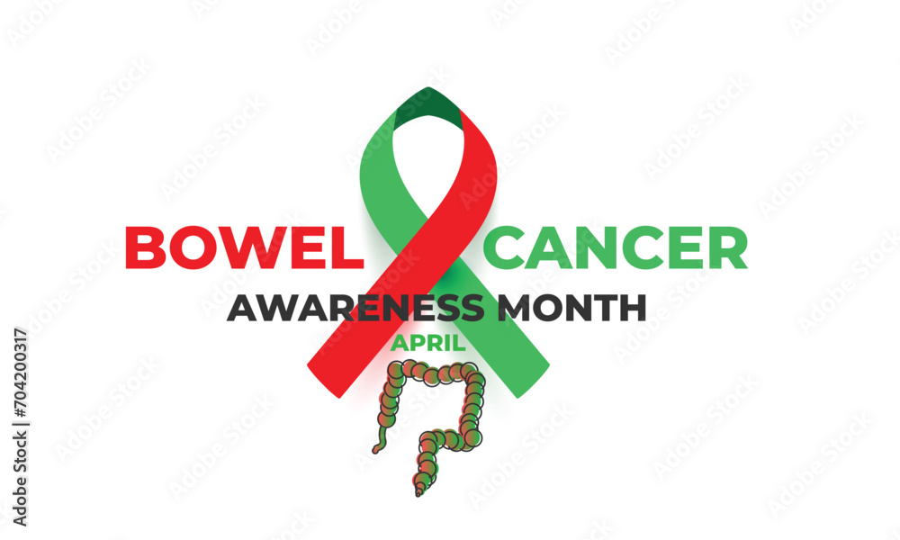 Fototapeta premium Bowel Cancer Awareness Month. background, banner, card, poster, template. Vector illustration. 